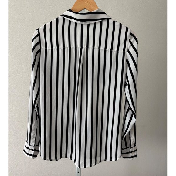 Express Shirt Small Portofino Button-Down Striped Preppy Corp Core Parisian Chic - Picture 12 of 13